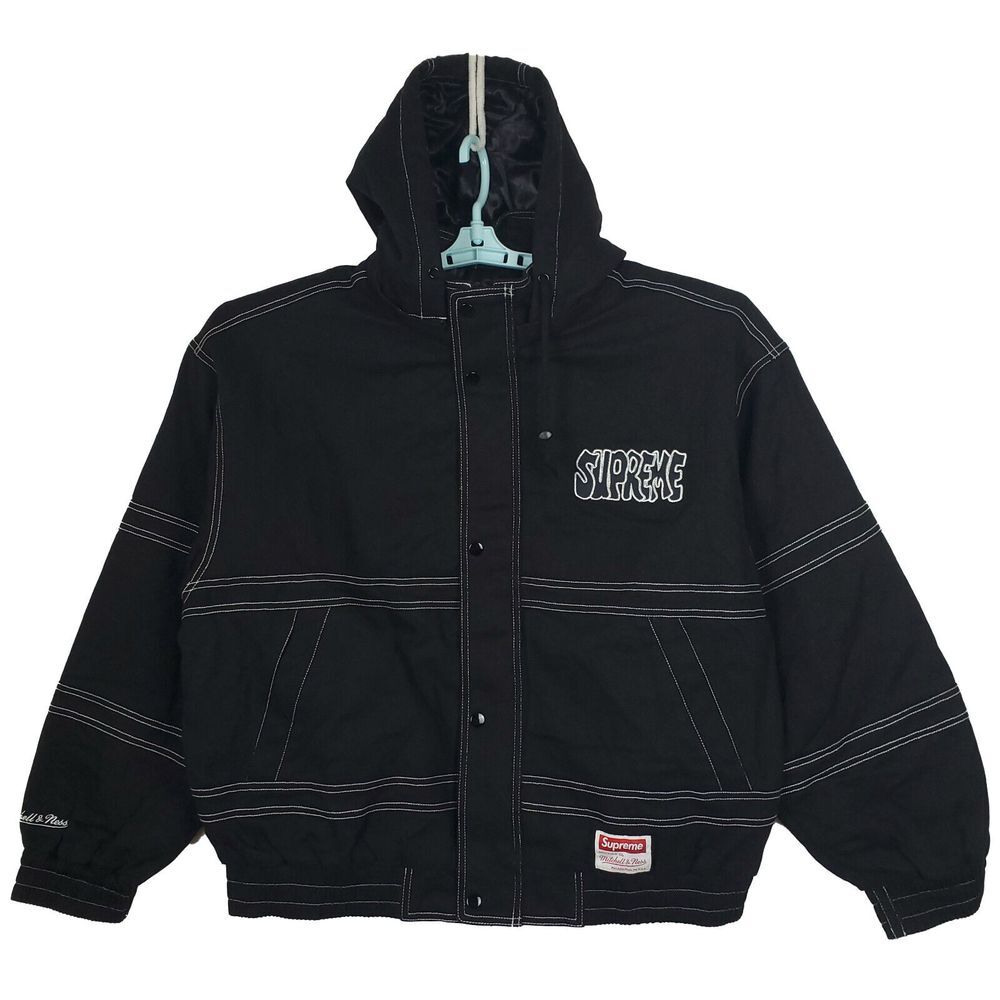 Supreme x Mitchell & Ness Large Heavyweight Twill Jacket MMXXIV Black New